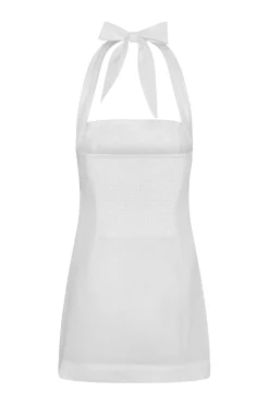 Montserrat Mini Dress - White Linen