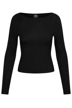 Paddington Long Sleeve - Black Lightweight Rib