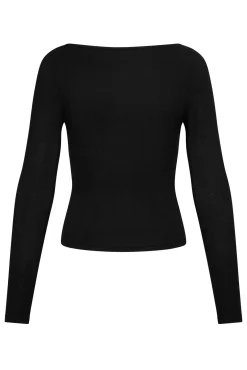 Paddington Long Sleeve - Black Lightweight Rib