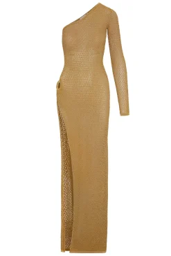Palermo Dress - Antique Gold Lace Crochet