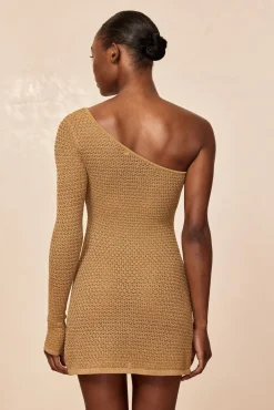 Palermo Mini Dress - Antique Gold Lace Crochet