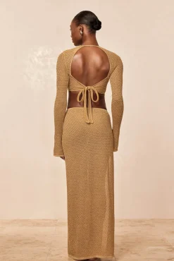 Palermo Skirt - Antique Gold Lace Crochet