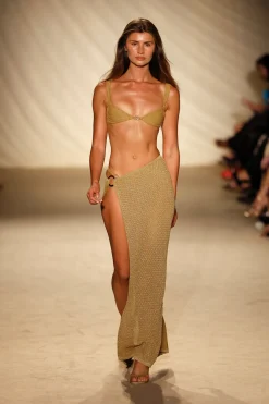 Palermo Skirt - Antique Gold Lace Crochet