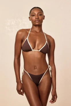 Palma Thong - Espresso/Ivory