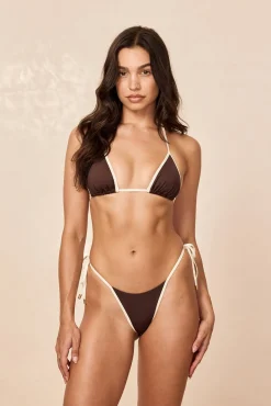 Palma Thong - Espresso/Ivory