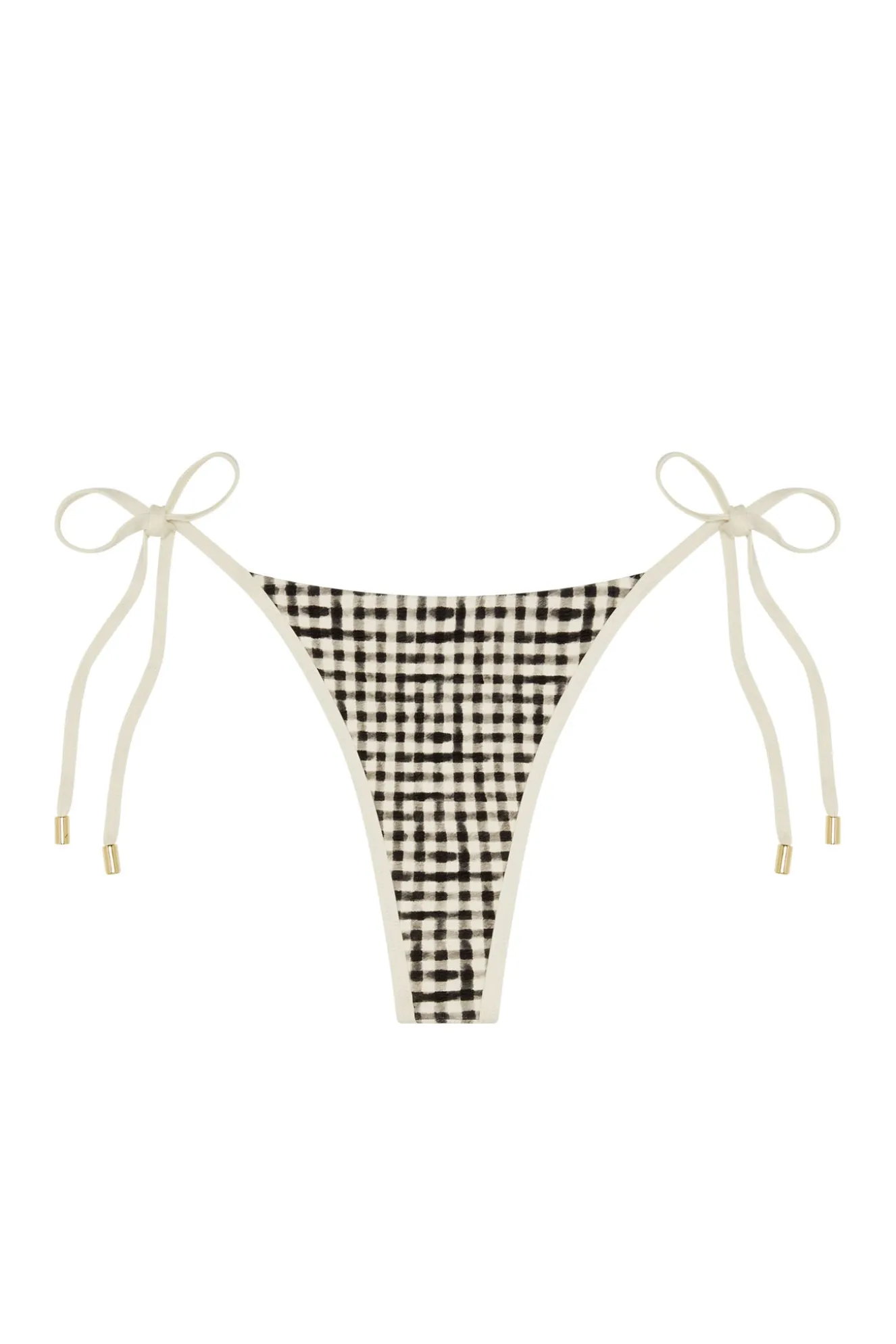 Palma Thong Colorblock - Black Gingham