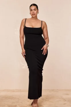 Provence Dress - Black Knit Rib