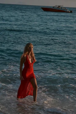 Ramatuelle Dress - Chili Pepper Lace Crochet