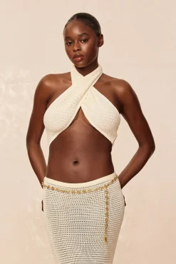 Ramatuelle Top - Ivory Lace Crochet