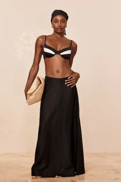 San Diego Skirt - Black Linen