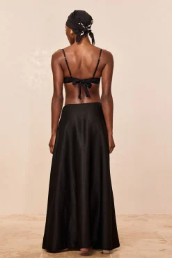 San Diego Skirt - Black Linen