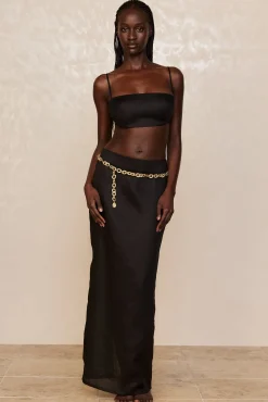 San Diego Top - Black Linen