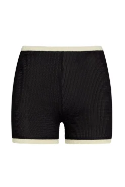 Santa Cruz Short - Black/Ivory Crinkle