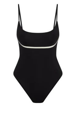 Sausalito One Piece - Black/Ivory
