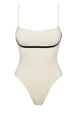 Sausalito One Piece - Ivory/Black
