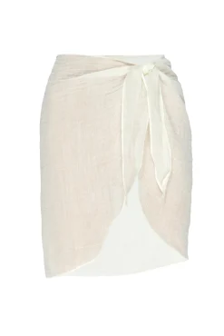 South Beach Sarong - Ivory Crinkle