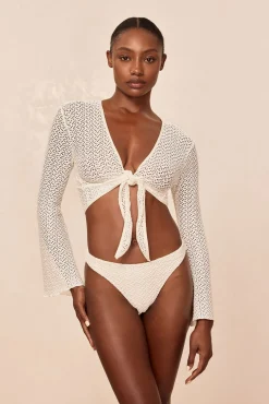 St. Barth's Top - Ivory Crochet