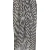 St. Tropez Sarong - Black Gingham Crinkle