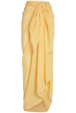 St. Tropez Sarong - Honey Crinkle Linen