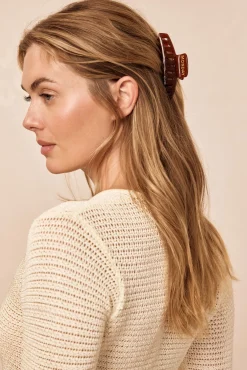 Staniel Cay Medium Hair Clip Set - Brown