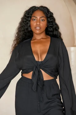 Tahiti Tie Top - Black