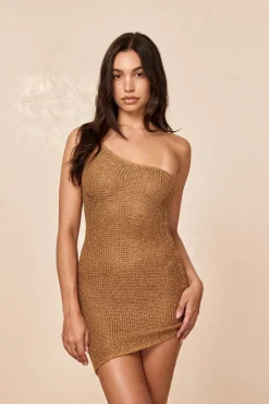 Taormina Dress - Antique Gold Sequin Knit