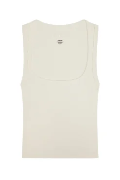 Tash Tank Long - Ivory Rib