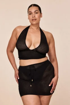 Toulon Top - Black Lace Crochet